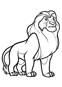 Desenhos de O Rei Leão Para Colorir – Página de colorir 1