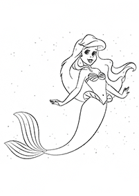 Ariel – desenhos para colorir da Pequena Sereia – Página de colorir 12