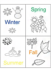 Desenhos das estações do ano para colorir – página 2