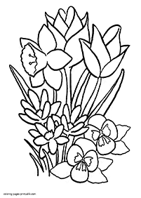Desenhos de flores para colorir - Página de colorir 105