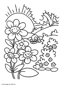 Desenhos de flores para colorir - Página de colorir 107