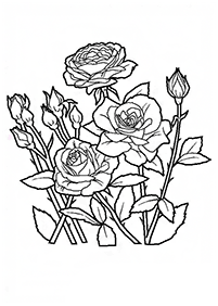 Desenhos de flores para colorir - Página de colorir 11