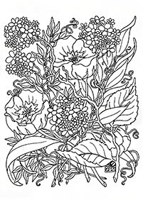 Desenhos de flores para colorir - Página de colorir 132