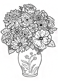 Desenhos de flores para colorir - Página de colorir 27