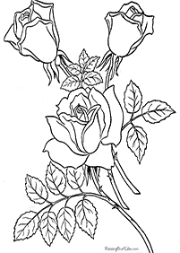 Desenhos de flores para colorir - Página de colorir 56