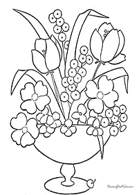 Desenhos de flores para colorir - Página de colorir 76