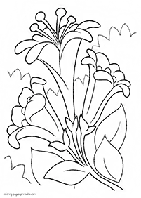 Desenhos de flores para colorir - Página de colorir 99