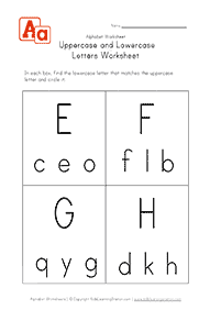 english alphabet - worksheet 36