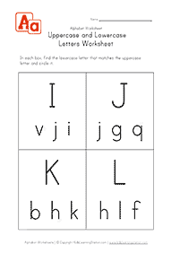 english alphabet - worksheet 37