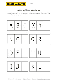 english alphabet - worksheet 44