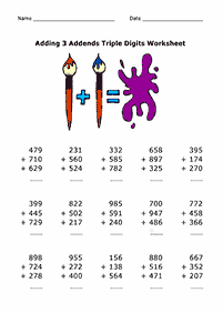 addition for kids - worksheet 117