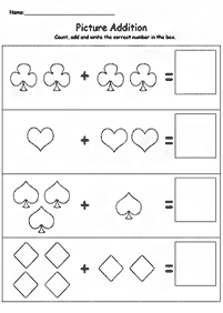 simple addition for kids - worksheet 15