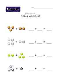 simple addition for kids - worksheet 16