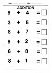 simple addition for kids - worksheet 27