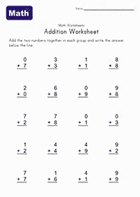 simple addition for kids - worksheet 40
