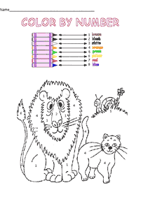 color by numbers - coloring page 11