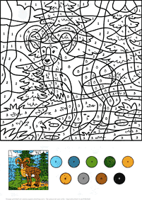 color by numbers - coloring page 137