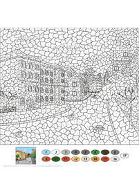 color by numbers - coloring page 148