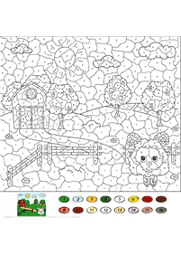 color by numbers - coloring page 150