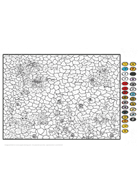 color by numbers - coloring page 154