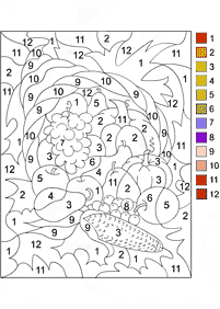 color by numbers - coloring page 156