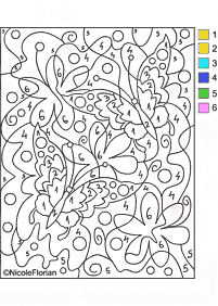 color by numbers - coloring page 157