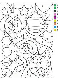 color by numbers - coloring page 159