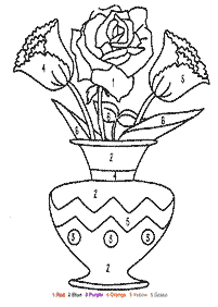 color by numbers - coloring page 16