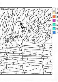 color by numbers - coloring page 164