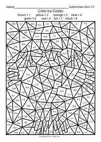color by numbers - coloring page 167