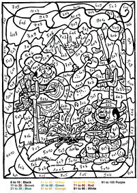 color by numbers - coloring page 169