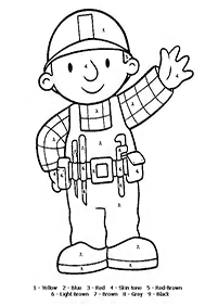color by numbers - coloring page 17