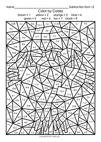 color by numbers - coloring page 170