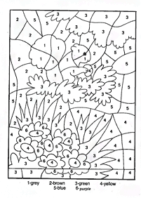 color by numbers - coloring page 171