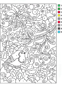 color by numbers - coloring page 173