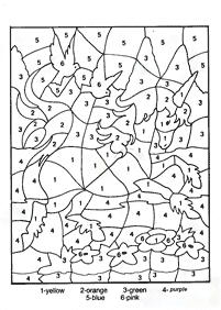 color by numbers - coloring page 175