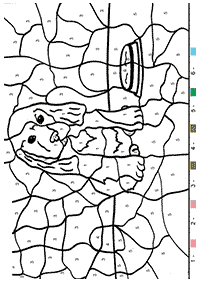color by numbers - coloring page 18