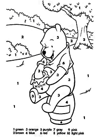 color by numbers - coloring page 19