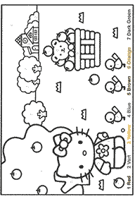color by numbers - coloring page 2