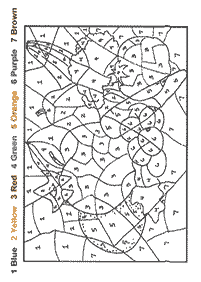 color by numbers - coloring page 22
