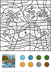 color by numbers - coloring page 26