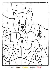color by numbers - coloring page 28