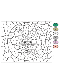 color by numbers - coloring page 3