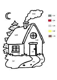 color by numbers - coloring page 30