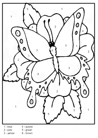 color by numbers - coloring page 34