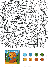 color by numbers - coloring page 36