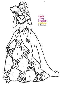 color by numbers - coloring page 4
