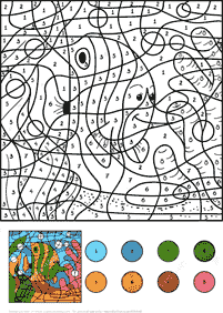 color by numbers - coloring page 40