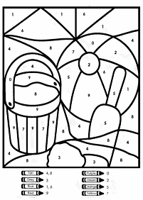 color by numbers - coloring page 42
