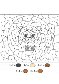 color by numbers - coloring page 44